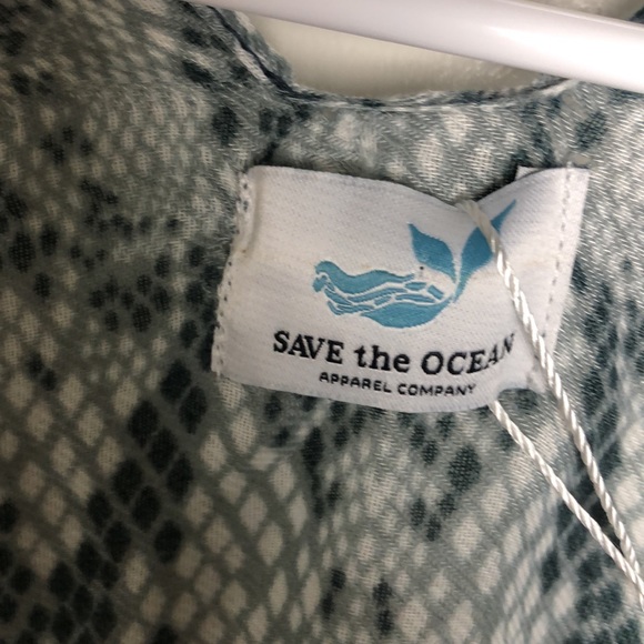 Save The Ocean Poncho Sleeve Duster Made From Recycled Material - Picture 7 of 8